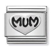 Nomination Composable Classic Link 330101/12 Mum Heart in 925 Silver